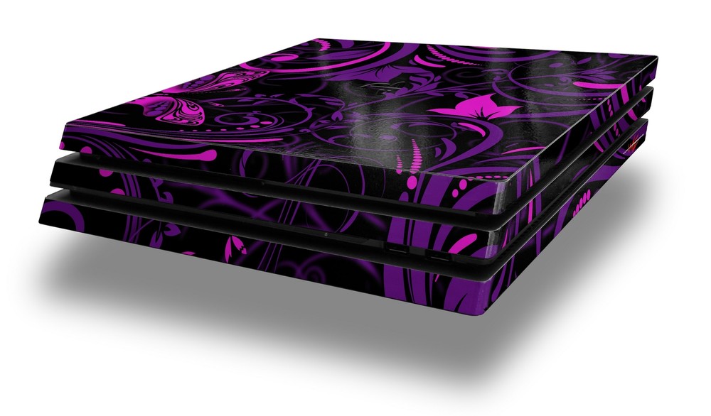 Skin for PS4 Pro Console Twisted Garden Purple Hot Pink