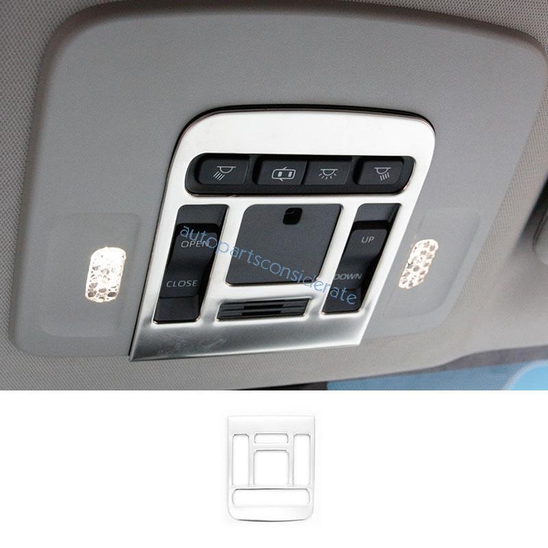 For Toyota Camry 2018-2023 2024 Silver Steel Roof Front Reading Light Cover Trim