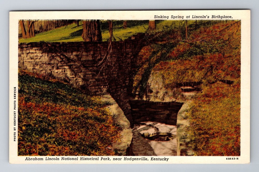 Hodgenville KY-Kentucky, Abraham Lincoln Nat Historical Park Vintage Postcard