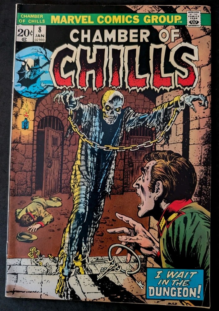 Chamber Of Chills #8 Marvel Bronze Age Horror Skeleton Dungeon Cover Vf
