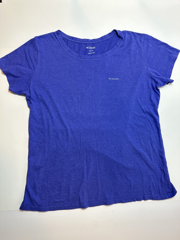 Columbia Women's XL/TG Purple Short Sleeve T-Shirt Tee Shirt Outdoor Casual Top