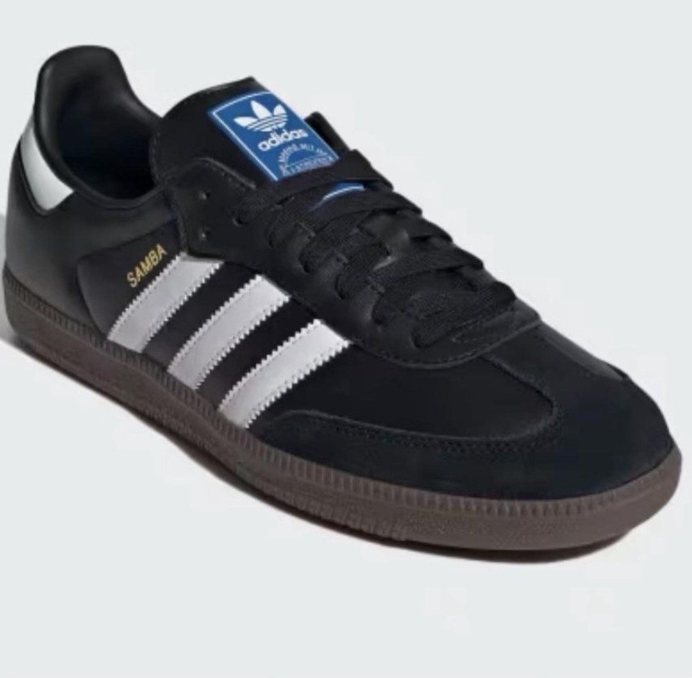 Adidas Samba OG Black White Gum Leather Sneakers Men US 7.5 New