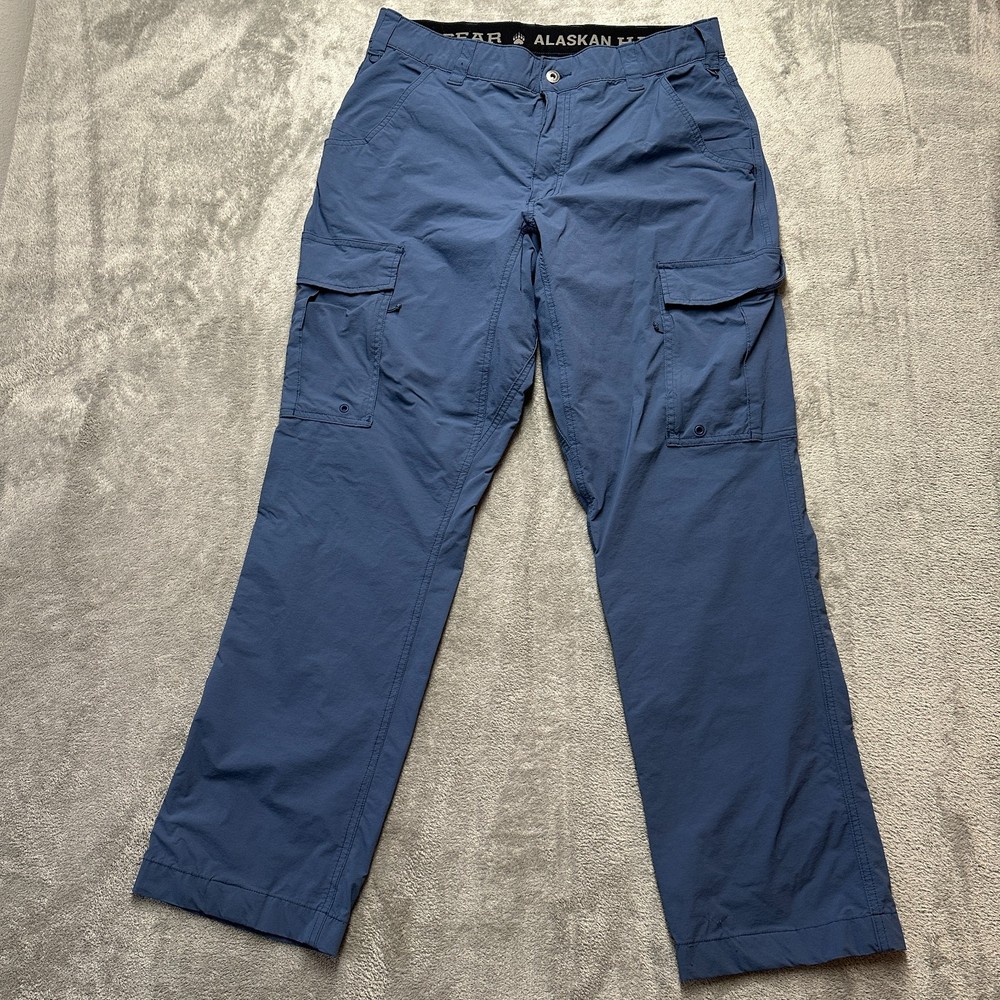 Alaskan Hardgear Duluth Trading Co Standard Fit Mens 36x32 Blue Nylon Work Pants