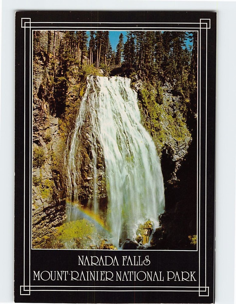 Postcard Narada Falls Mount Rainier National Park Washington USA
