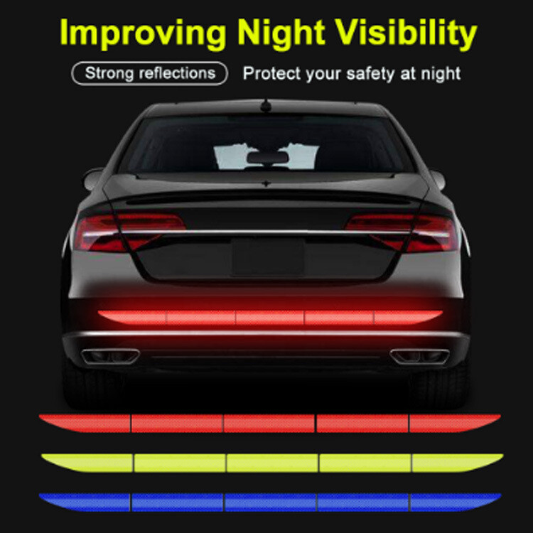 5 Pieces Car Car Reflective Sticker Warning Strip Adhesive Tape Anti-Collision