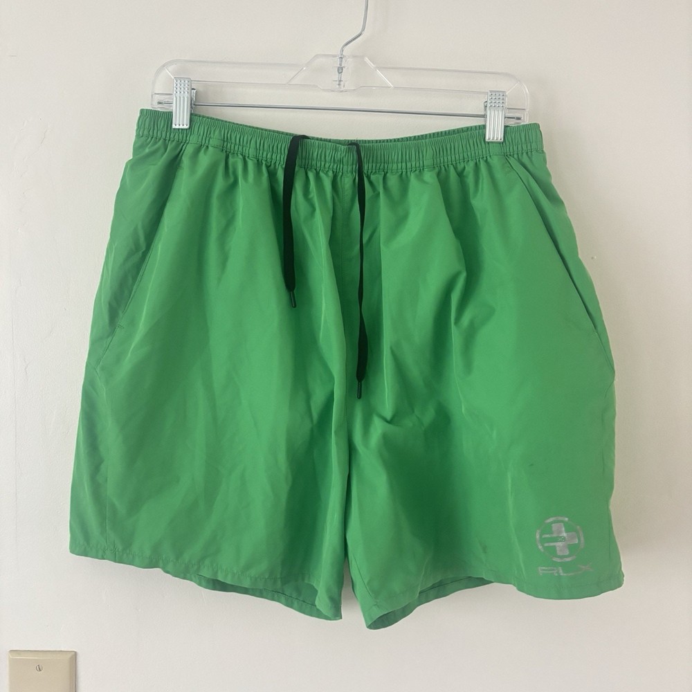 RLX Polo Ralph Lauren Athletic Shorts Men’s L Lined Pockets Green Tennis 5 Inch