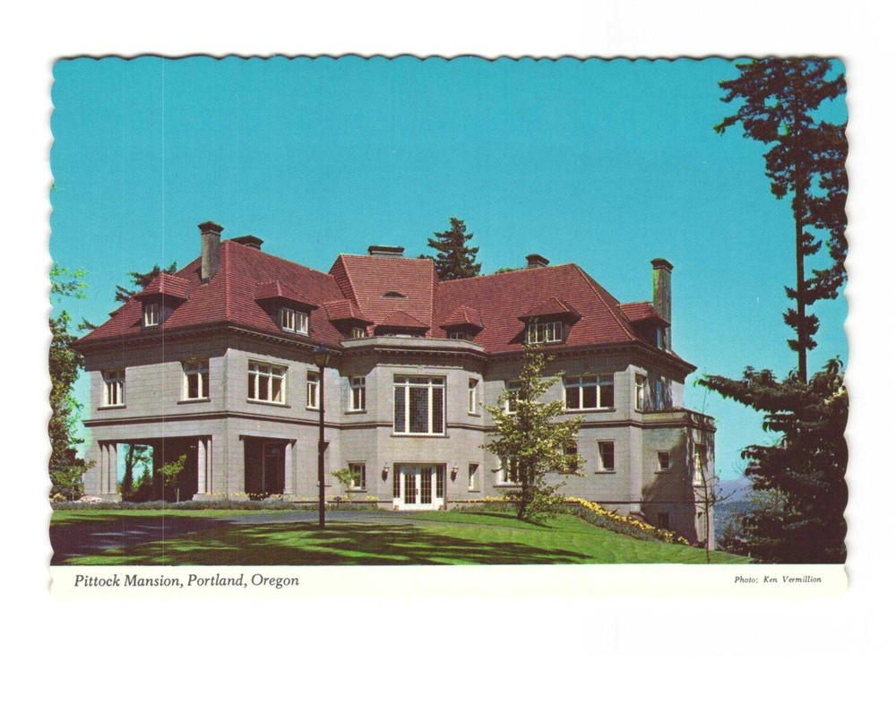 Pittock Mansion Portland OR vintage postcard unposted