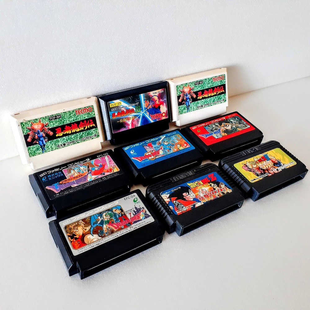 9 FC Famicom NES Games Bundle - Ninja Gaiden Dragon Quest Dragon Ball NTSC-J