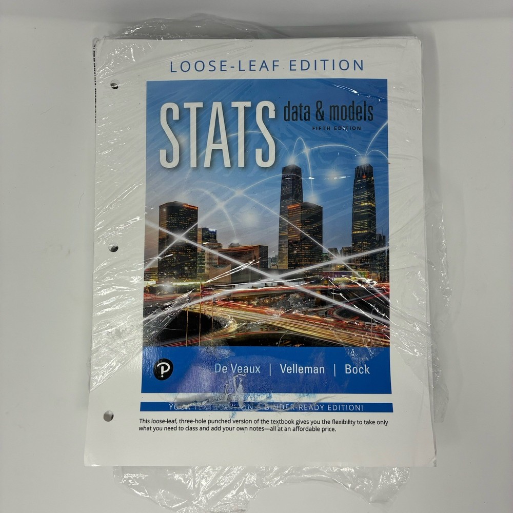 Stats: Data and Models fifth edition - Loose Leaf Edition For A Binder