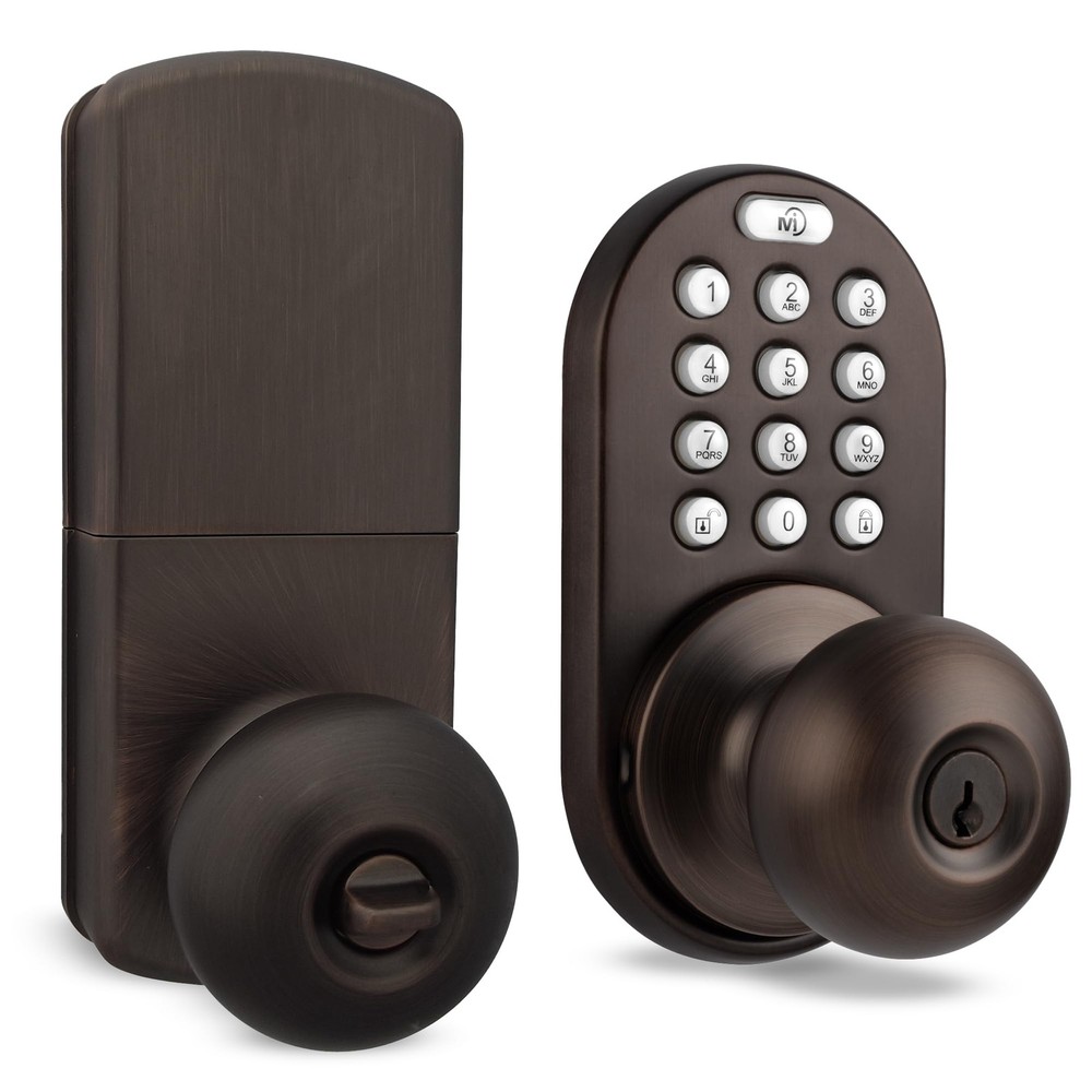 TKK-02OB Electronic Keypad Door Knob Lock in Oil Rubbed Bronze Finish