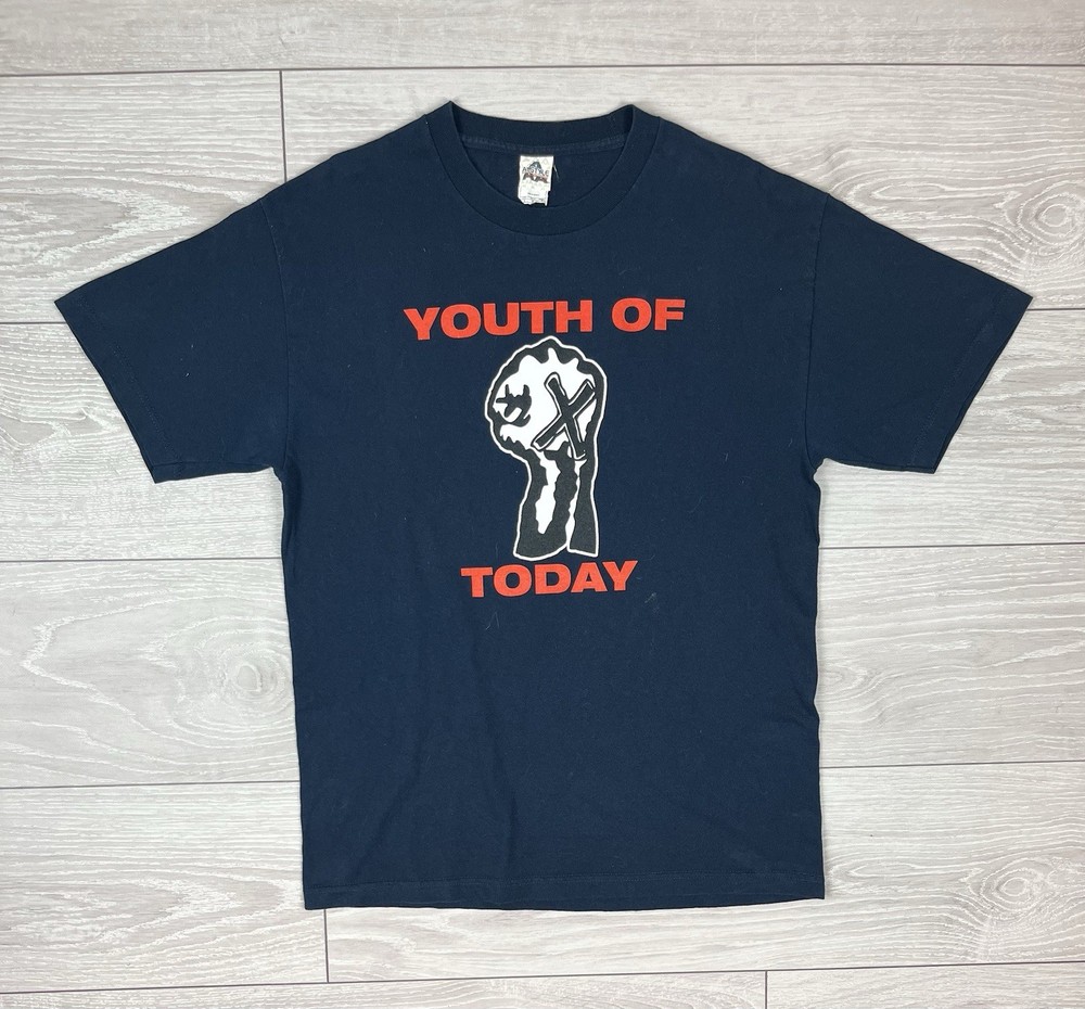 Youth Of Today Positive Outlook Vintage 00s Band Tee Rock T Shirt L Size Mens