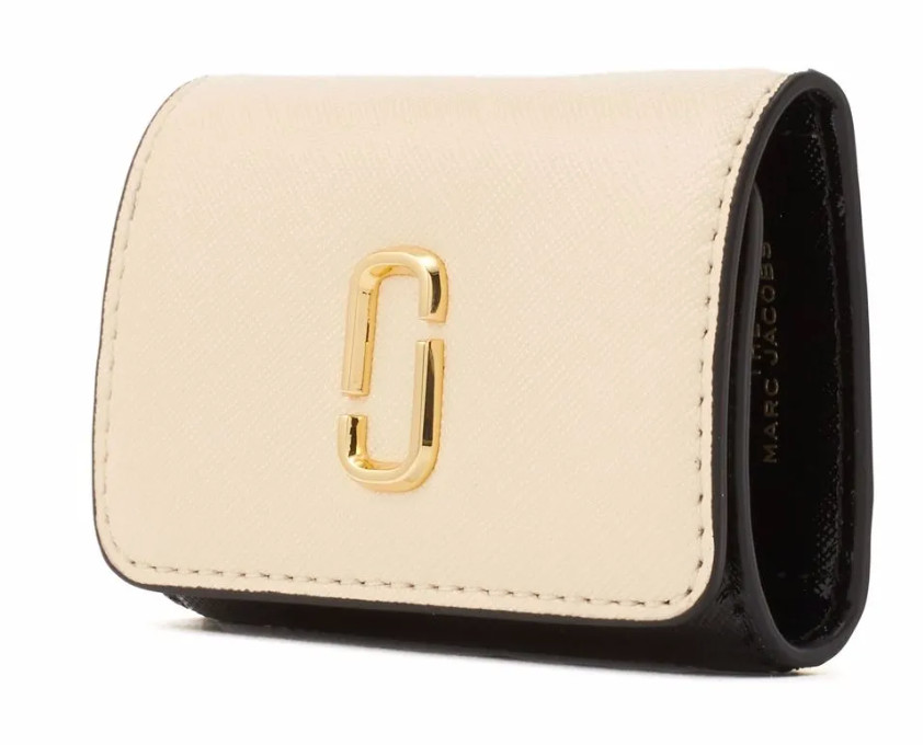 MARC JACOBS Double J Logo Key Case Cloud White - NEW