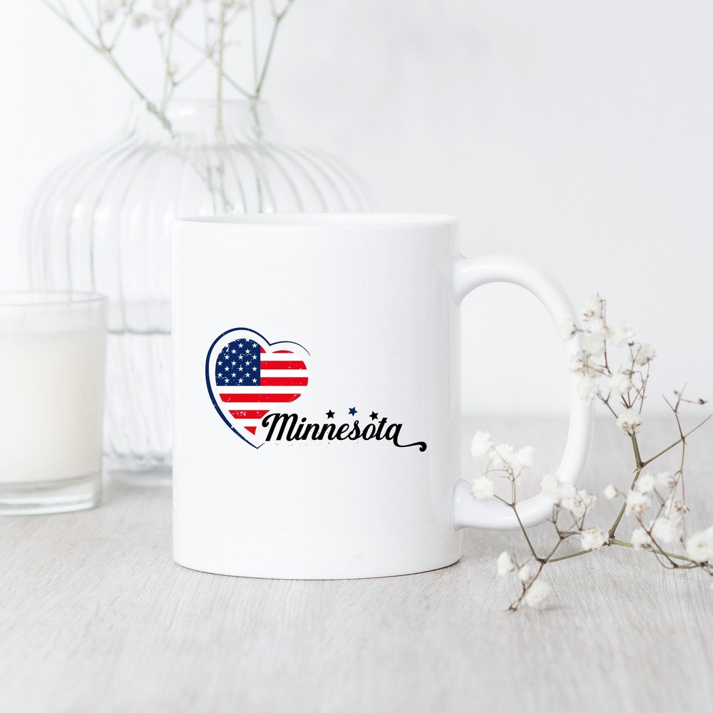 Minnesota Heart Flag Mug – Perfect Gift for State Pride