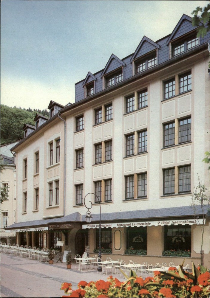 Clervaux Luxembourg Hotel International vintage postcard sku965