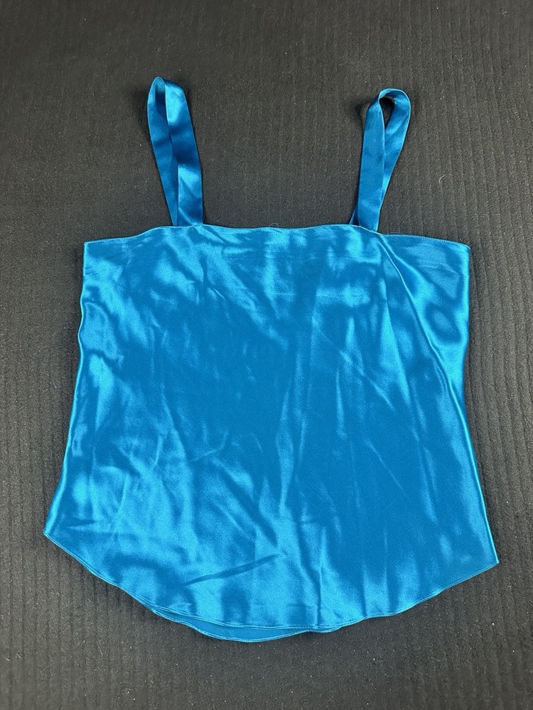 💙✨ Vintage Intimes 100% Silk Teal Camisole Top ✨💙