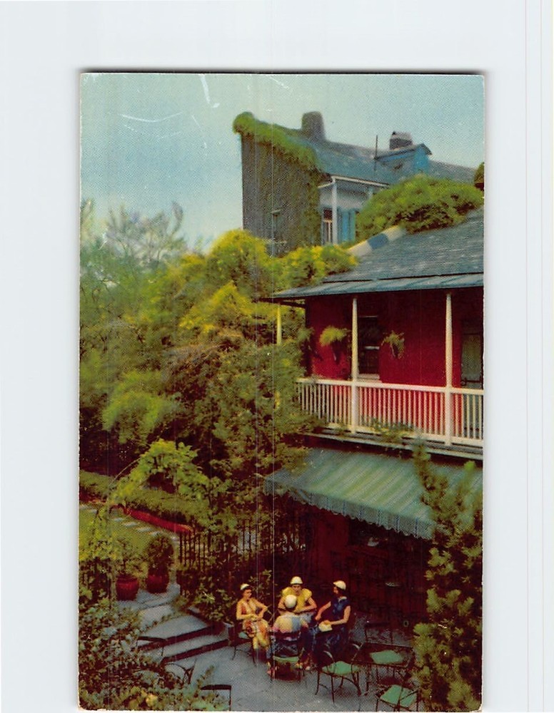 Postcard Pat O'Brien's Courtyard 718 Saint St Peter Street New Orleans Louisiana