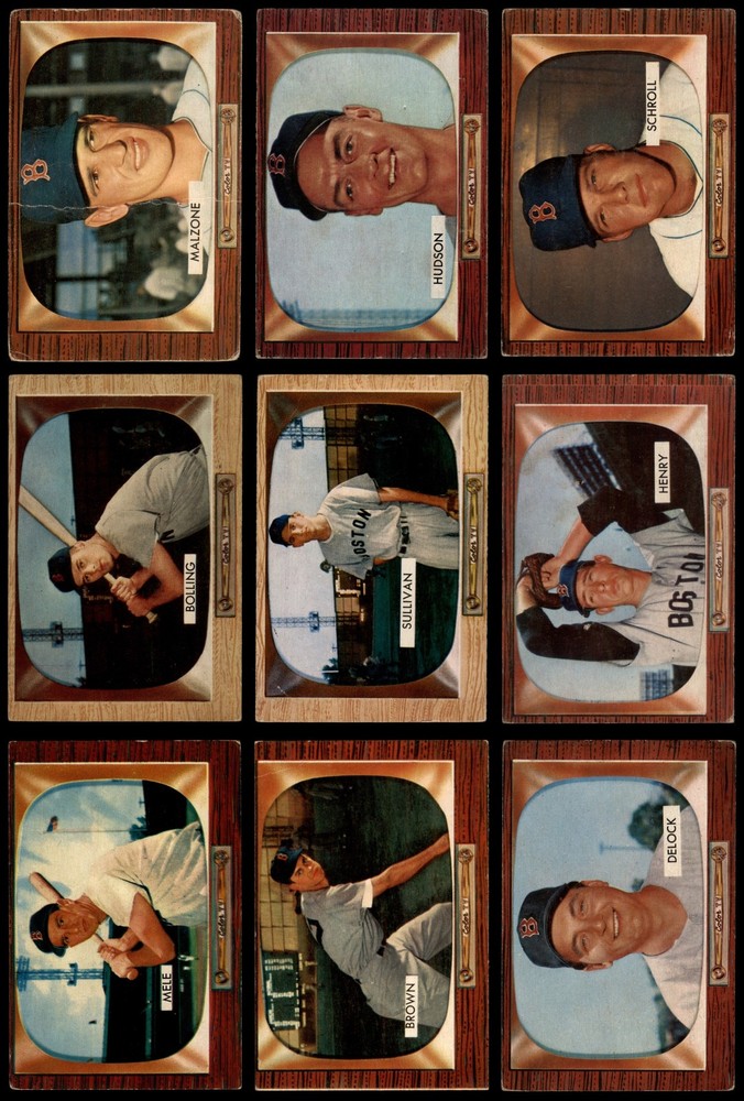 1955 Bowman Boston Red Sox Near Team Set 2.5 - GD+ 7243056 (15 / 19 cards)