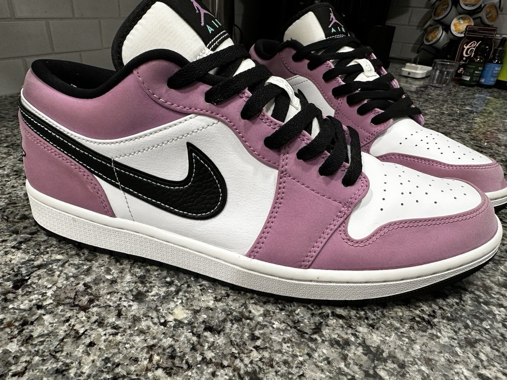 Jordan 1 Low Size 11.5 White And Sky J  purple Suede . Good Condition