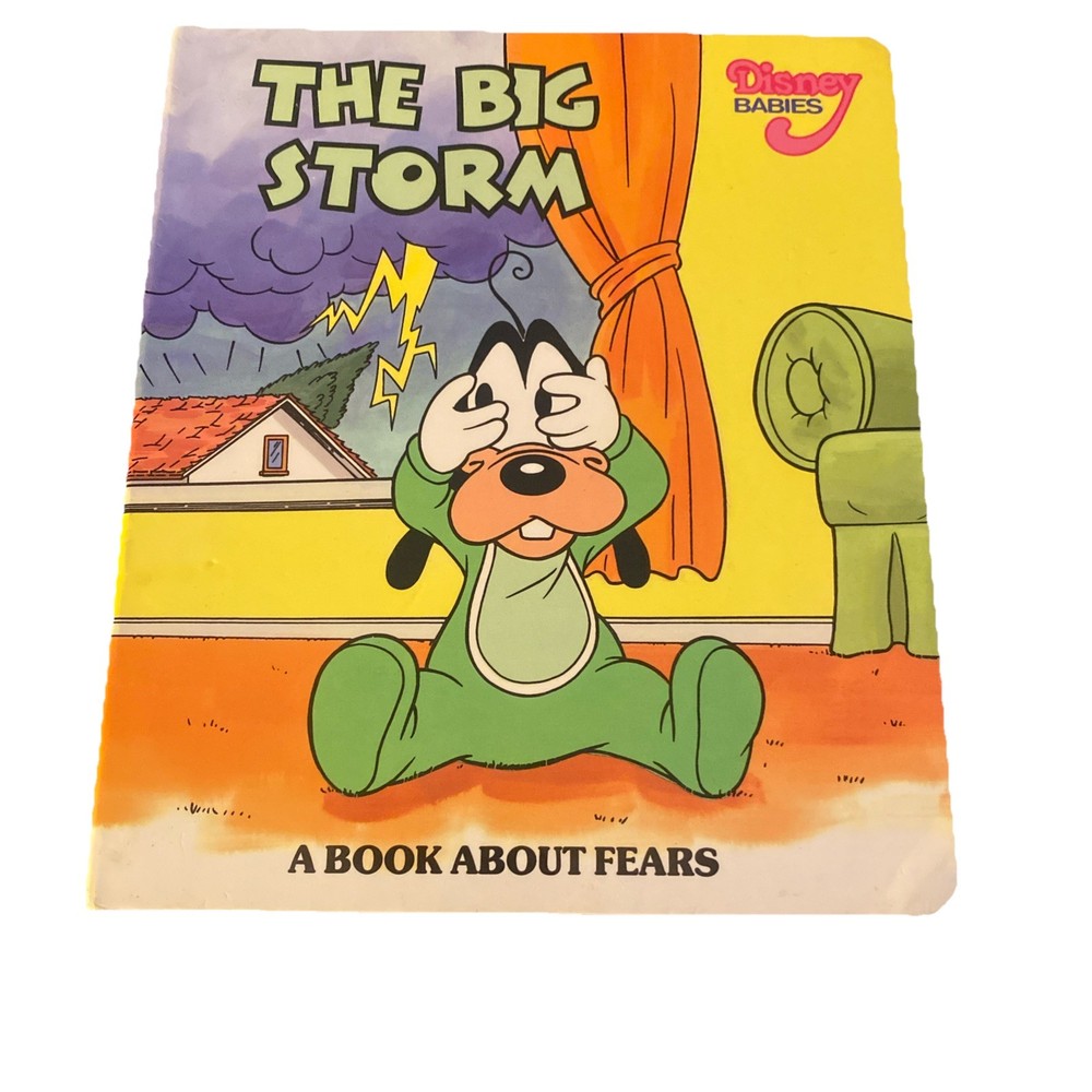 Disney Babies The Big Storm Book About Fears Goofy 1988 Weekly Reader HC