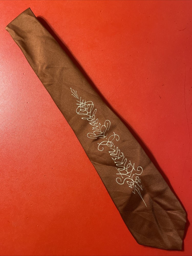 Vintage 40s 50s Painted Mirrored Name Tie Swing Rockabilly Steven D. Bradley