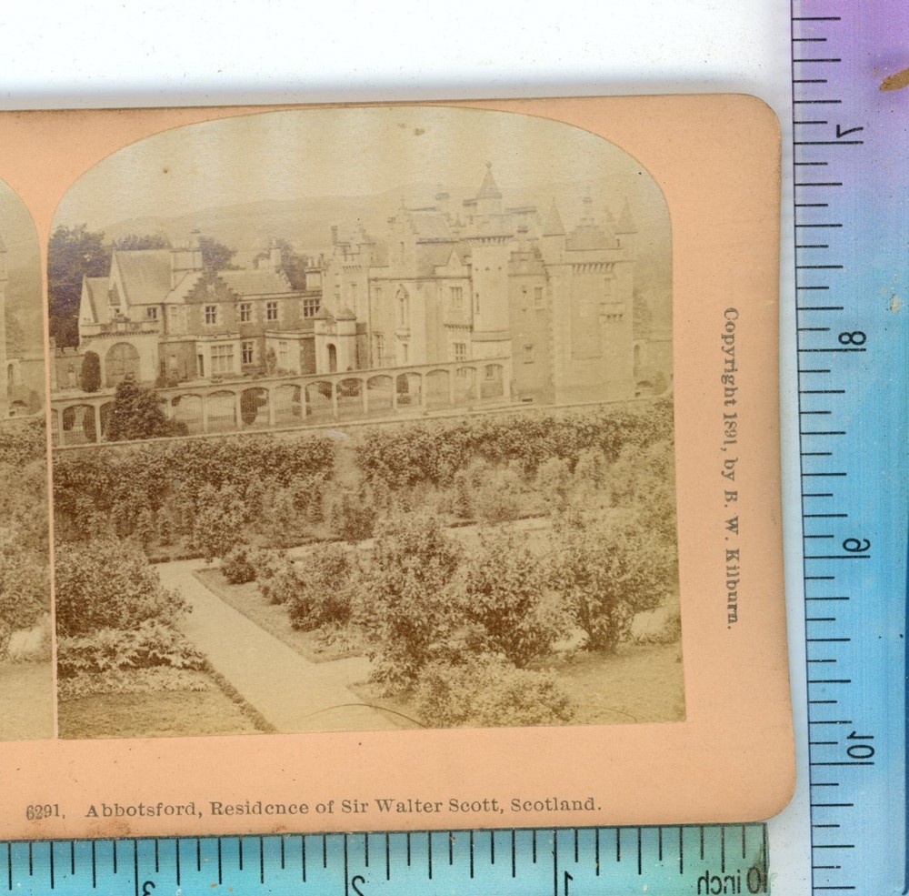 Residence Sir Walter Scott Abbotsford Scotland B.W. Kilburn Stereoview