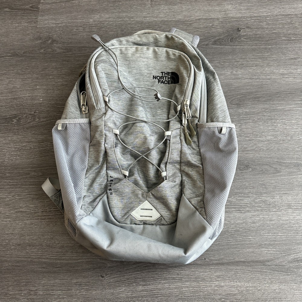 North Face Jester Laptop Backpack in Gray - Preowned Condition