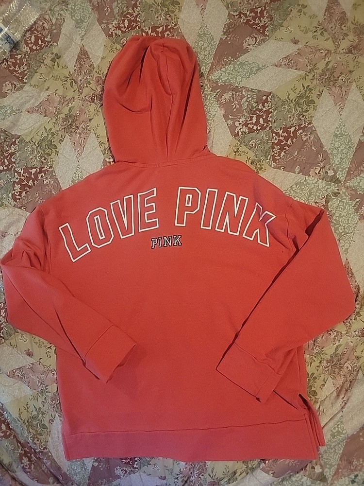 PINK By Victoria's Secret Lace Up Hooded  Sweatshirt Size M