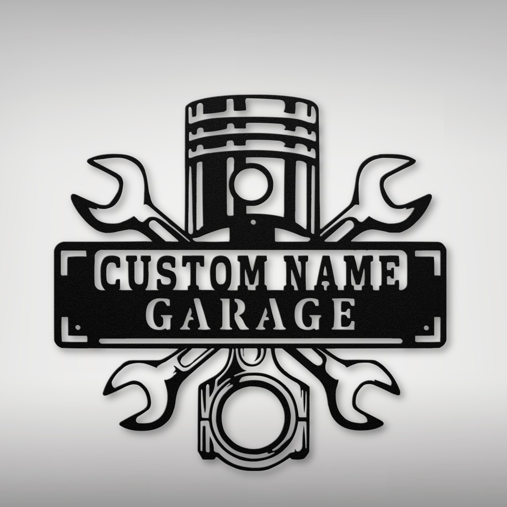 Personalized Garage Metal Wall Art Sign Custom Workshop Mechanic Repair Signs