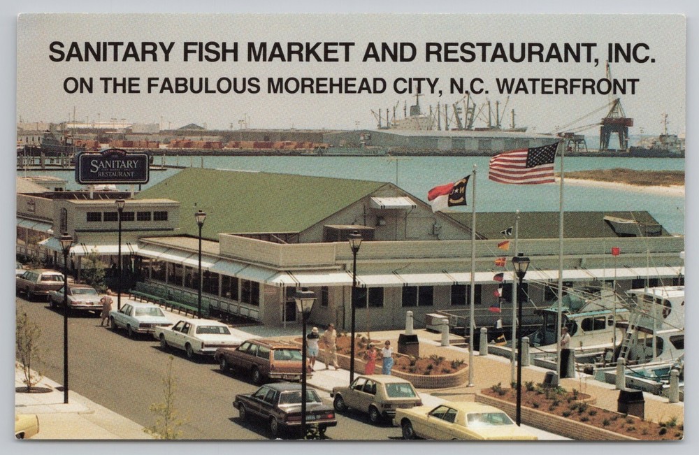 Sanitary Fish Market & Restaurant Morehead City North Carolina NC Postcard