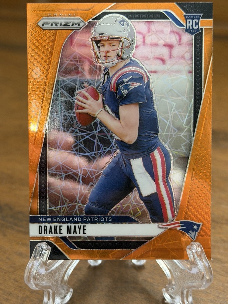 2024 Panini Prizm - Rookies Drake Maye #329 Lazer Prizm (RC)