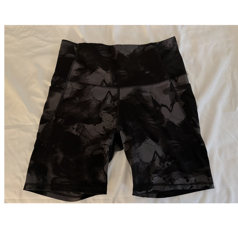 All in Motion Women's Black Athletic Shorts Stretch Blended Recycled Polyester