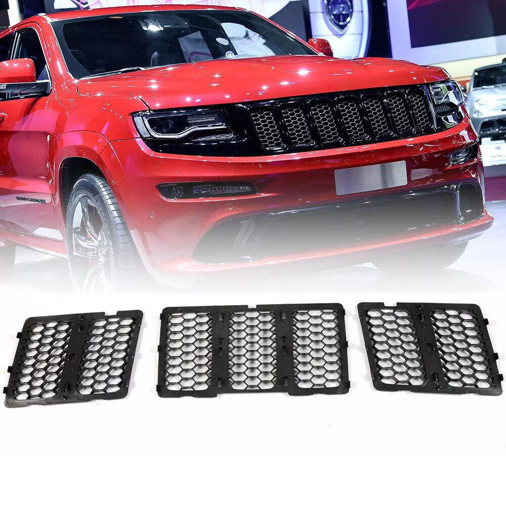 Front Grille Inserts Mesh Grill Honeycomb For Jeep Grand Cherokee 2014-2016