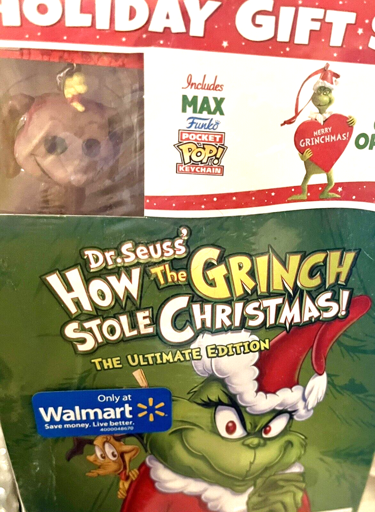 Dr Seuss The Grinch Stole Christmas DVD Gift Set with Max Ornament