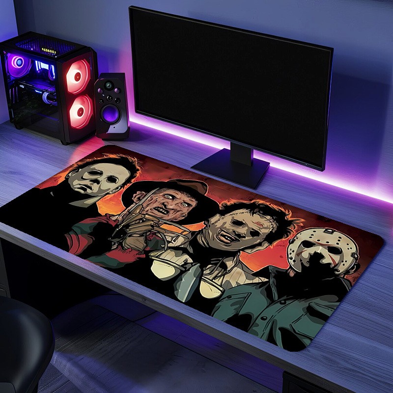 40*90cm[Horror Movie Mouse Pad] Giant Horror Movie Icons Gaming Mouse Pad - 1pc