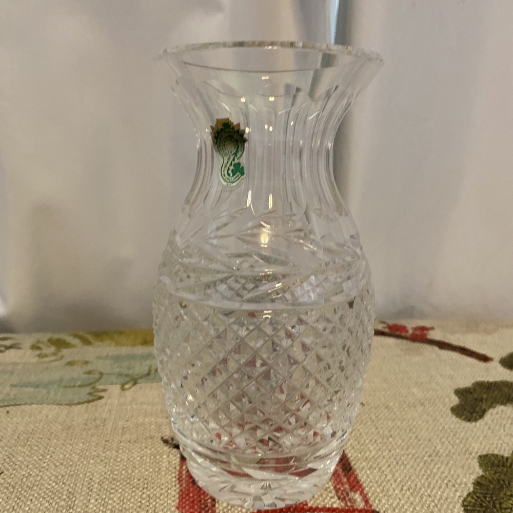 Vintage Waterford Crystal Glandore 7-inch Flared Vase Ireland