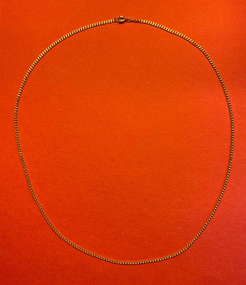 Vintage Twist Link Gold Tone Chain Necklace