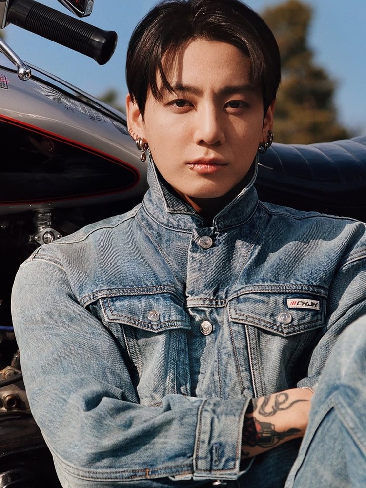 Jung Kook Denim Fashion Portrait Wall Poster