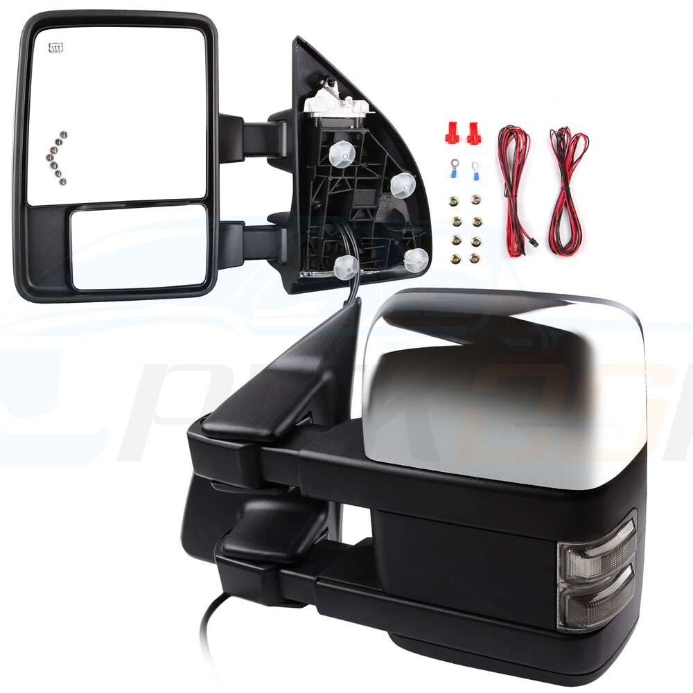 2003-07 Ford F250 Heated Power Puddle Arrow Clearance Tow Mirrors