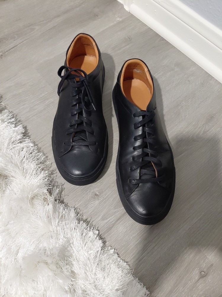 BECKETT SIMONON Black Leather Sneakers     Size 8.5