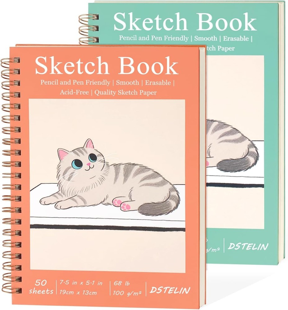 Compact Sketch Books Set, Ideal for Sketching and Drawing