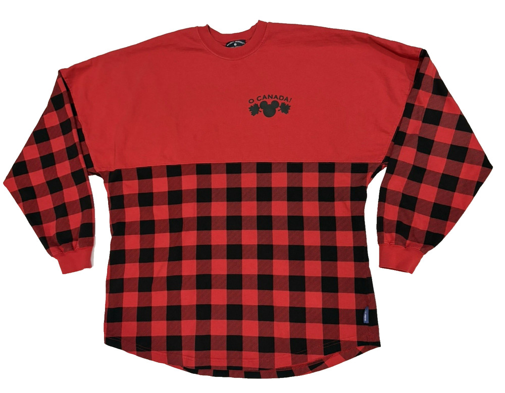 Disney Parks Resort Spirit Jersey Shirt Men Sz Large Buffalo Plaid Red Canada