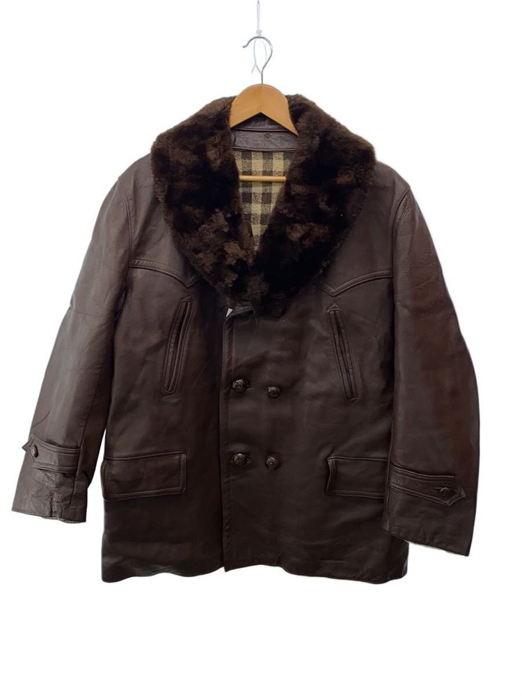 Leather Jacket Blouson/-/Leather/Brw/Plain 3504