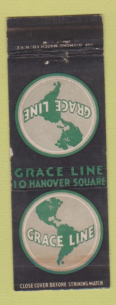 Matchbook Cover - Grace Line Shipping Cruise? WEAR