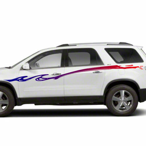 Colorful Abstract Water Splash Swirl Vinyl Decal Boat Car Truck Vehicle Graphic-image