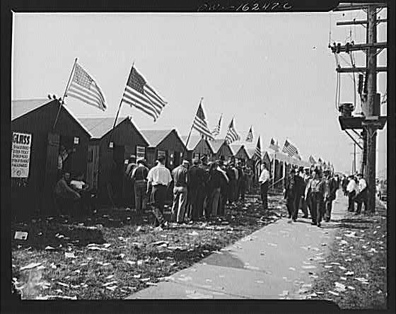 Detroit Michigan 1930s Ford Local 600 UAW Election of Officers Strike Camp