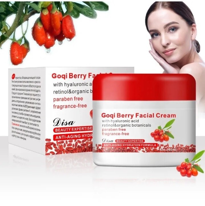 GOJI berry facial Cream 100ml Hyaluronic Acid Anti Aging .-image
