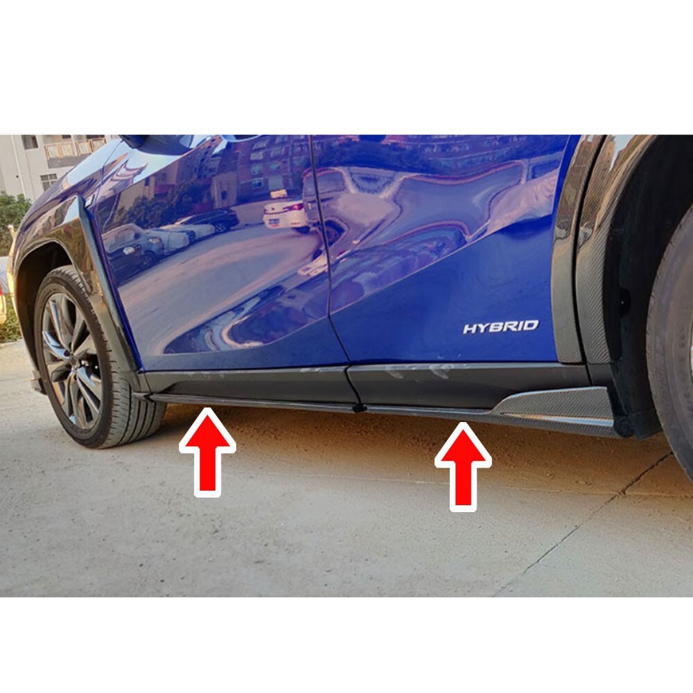Painted Black Fits Lexus UX200 UX250h ZA10 SUV Side Skirts Body Kits 6PCS 2022