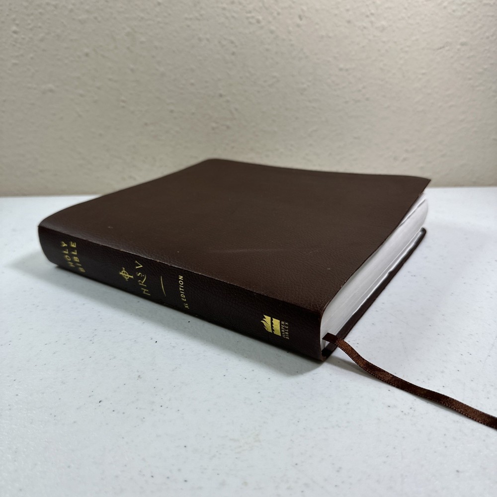 Holy Bible NRSV XL Edition Harper Bibles Brown Bonded Leather Large Print 2007
