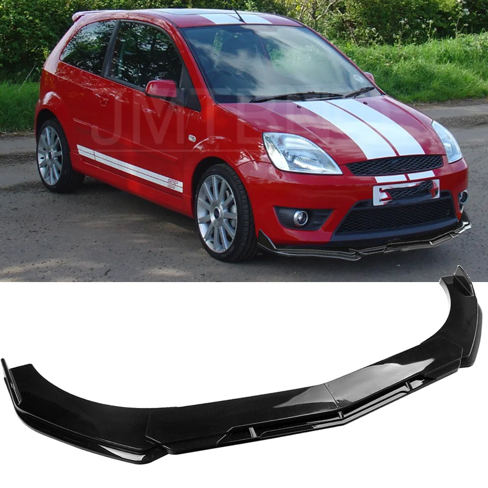 For Ford Fiesta ST MK5 MK6 MK7 MK7.5 MK8 Front Bumper Lip Splitter Spoiler Gloss