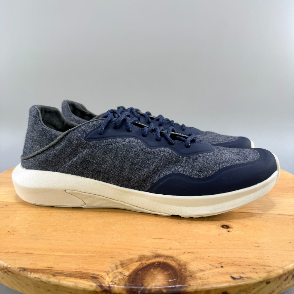 OluKai Koheo Hulu Men’s Size 10 Shoes Navy Blue Wool Convertible Sneakers NEW